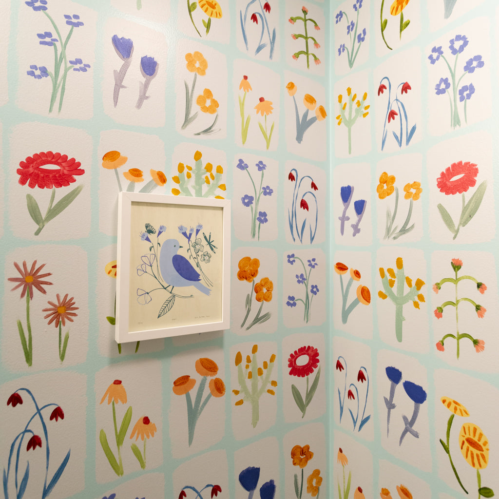 Painted Flower Wallpaper